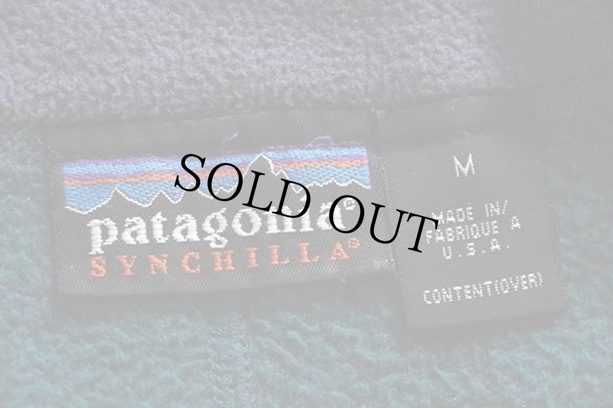 画像4: 90s USA製 patagoniaパタゴニア シンチラ フリース ジャケット 緑 M (4)