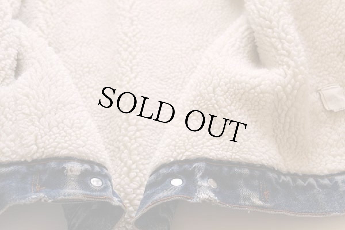 画像8: 80s USA製 Levi'sリーバイス 71608 ボアライナー デニムジャケット 4ポケット 40L (8)