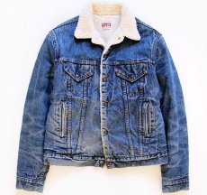 画像1: 80s USA製 Levi'sリーバイス 71608 ボアライナー デニムジャケット 4ポケット 40L (1)