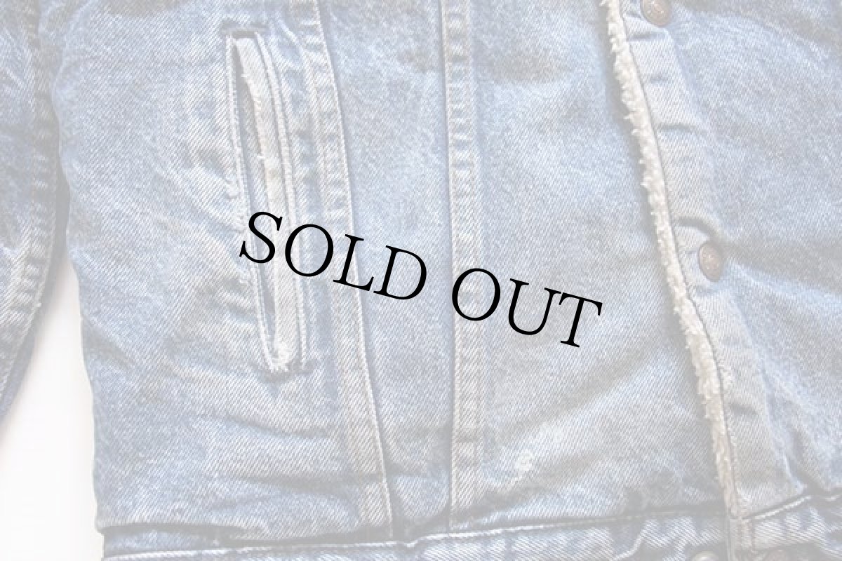 画像5: 80s USA製 Levi'sリーバイス 71608 ボアライナー デニムジャケット 4ポケット 40L (5)