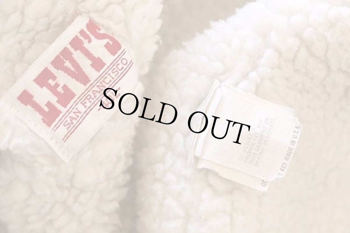 画像4: 80s USA製 Levi'sリーバイス 71608 ボアライナー デニムジャケット 4ポケット 40L (4)