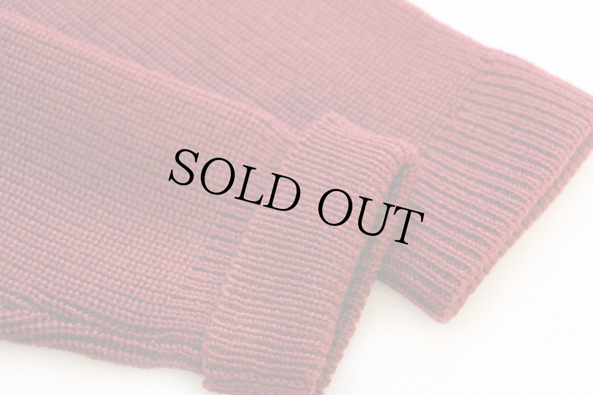 画像5: 70s patagoniaパタゴニア 白タグ 無地 ローゲージ ウールニット セーター 赤茶 L (5)