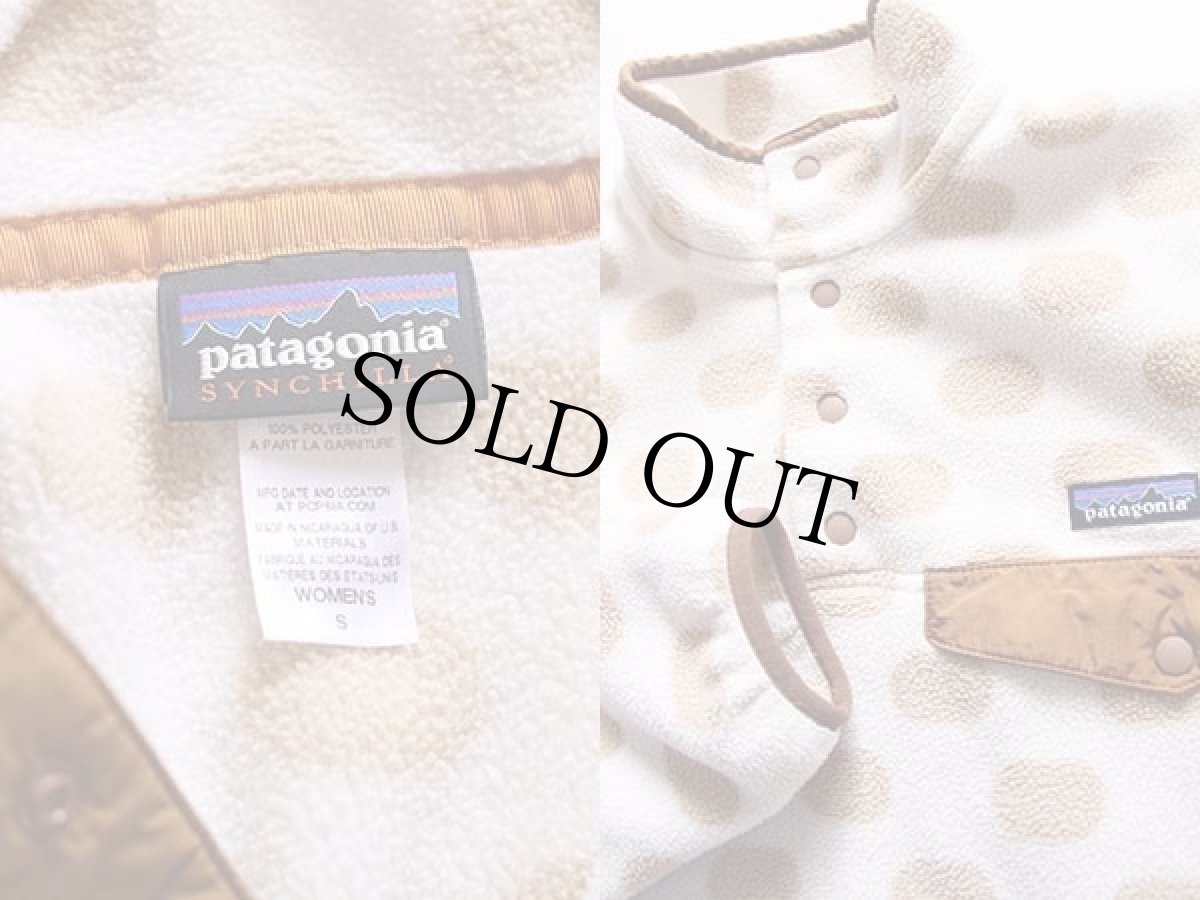 画像3: patagoniaパタゴニア ドット 総柄 シンチラ フリース スナップT W-S (3)