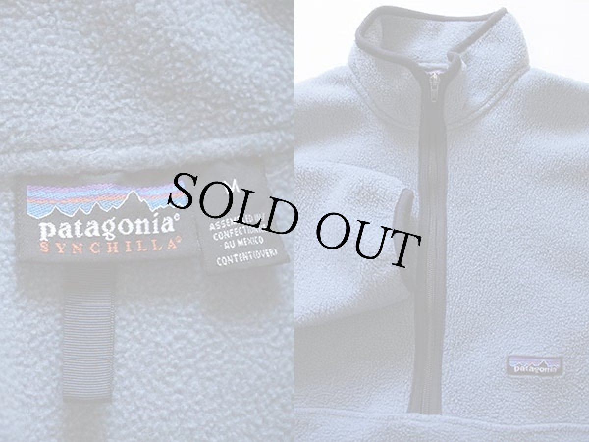 画像3: 00s patagoniaパタゴニア マースピアル ハーフジップ プルオーバー シンチラ フリース ブルーグレー M (3)