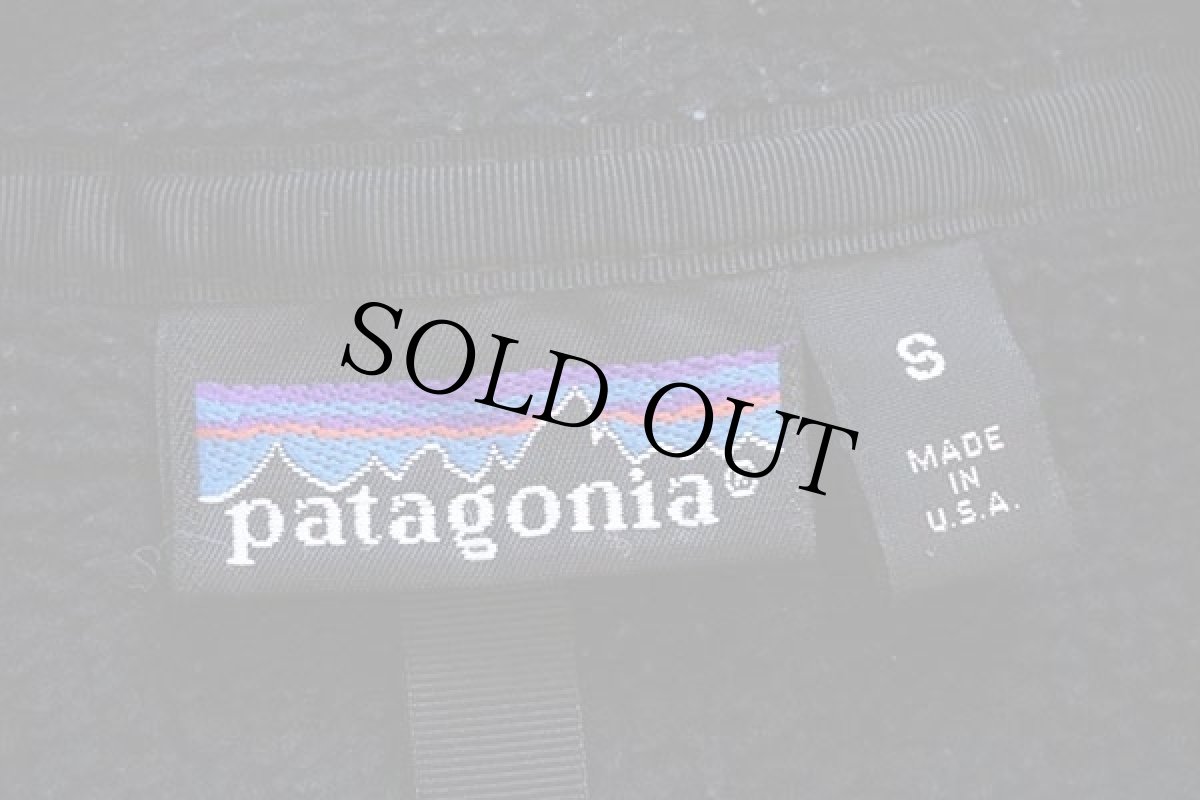 画像4: 90s USA製 patagoniaパタゴニア フリース スナップT 黒 S (4)