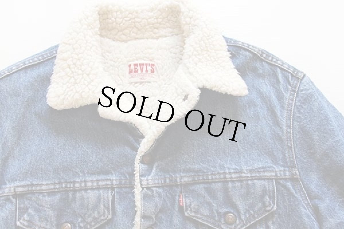 画像3: 80s USA製 Levi'sリーバイス 71608 ボアライナー デニムジャケット 4ポケット 40L (3)