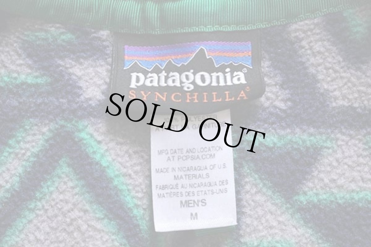 画像4: patagoniaパタゴニア 総柄 シンチラ フリース スナップT M (4)
