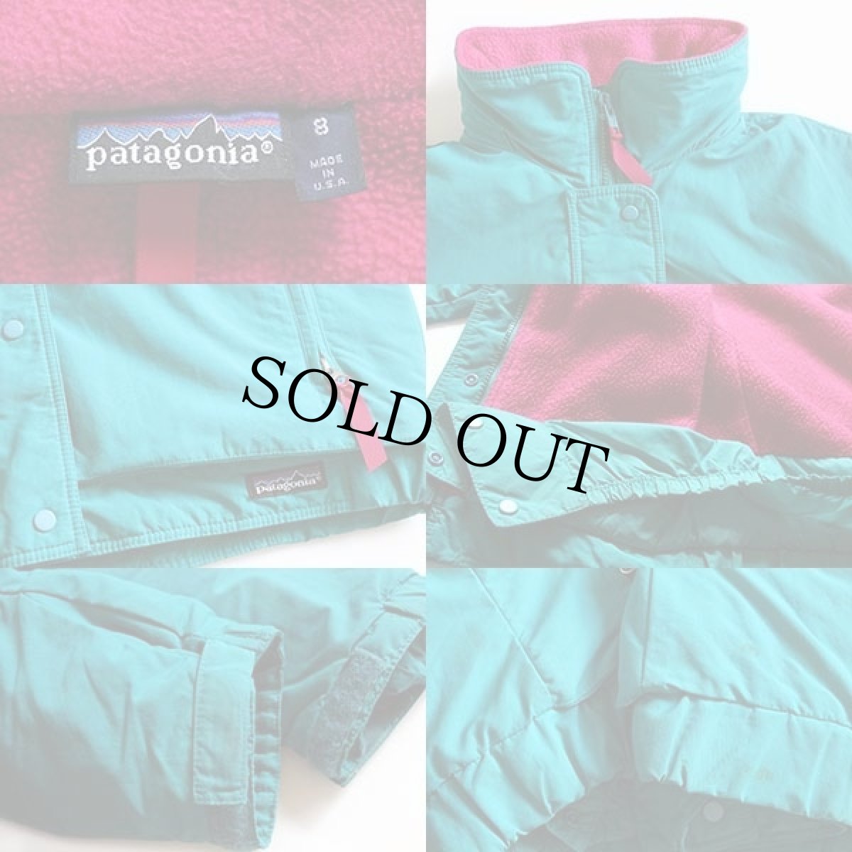 画像3: 80s USA製 patagoniaパタゴニア フリースライナー ナイロンジャケット エメラルドグリーン 8★シェルドシンチラ (3)