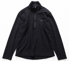 画像1: patagoniaパタゴニア CAPILENEキャプリーン ハイネック ハーフジップ インナー フリース 黒 S (1)