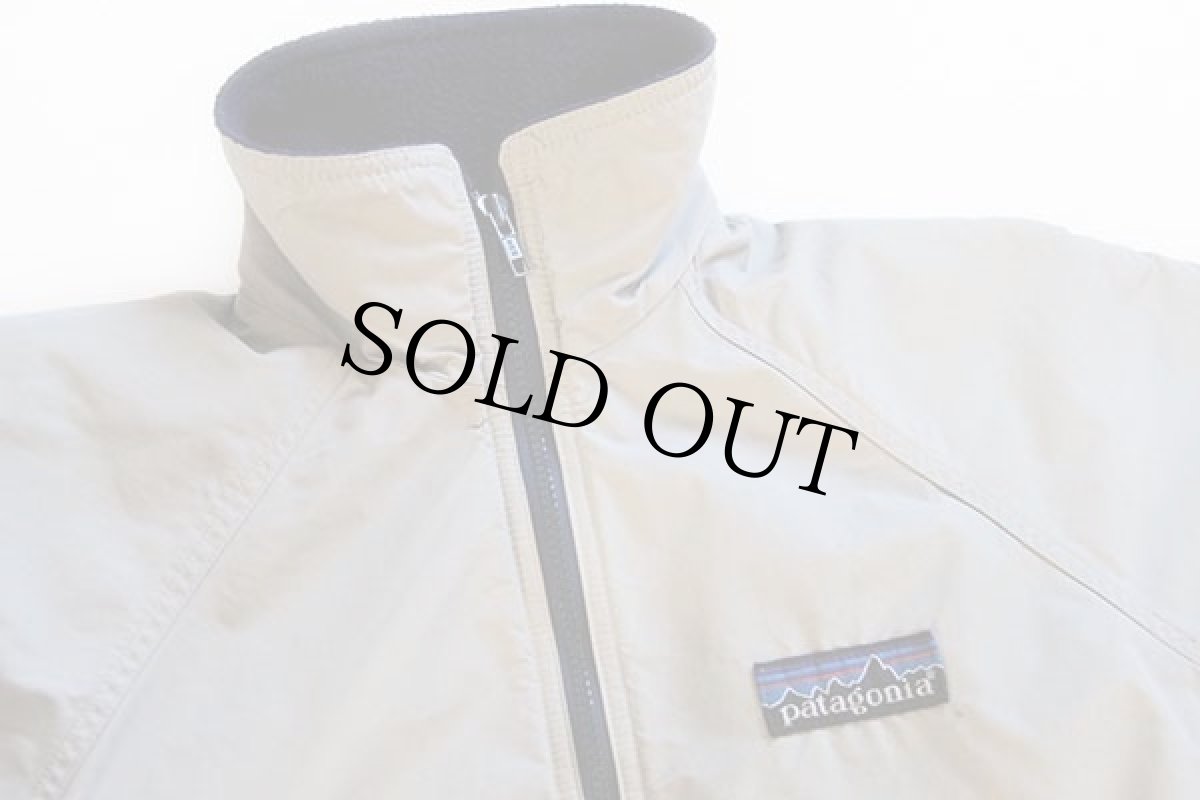 画像3: 80s patagoniaパタゴニア デカタグ シェルドシンチラ フリースライナー ナイロンジャケット グレー×紺 S (3)