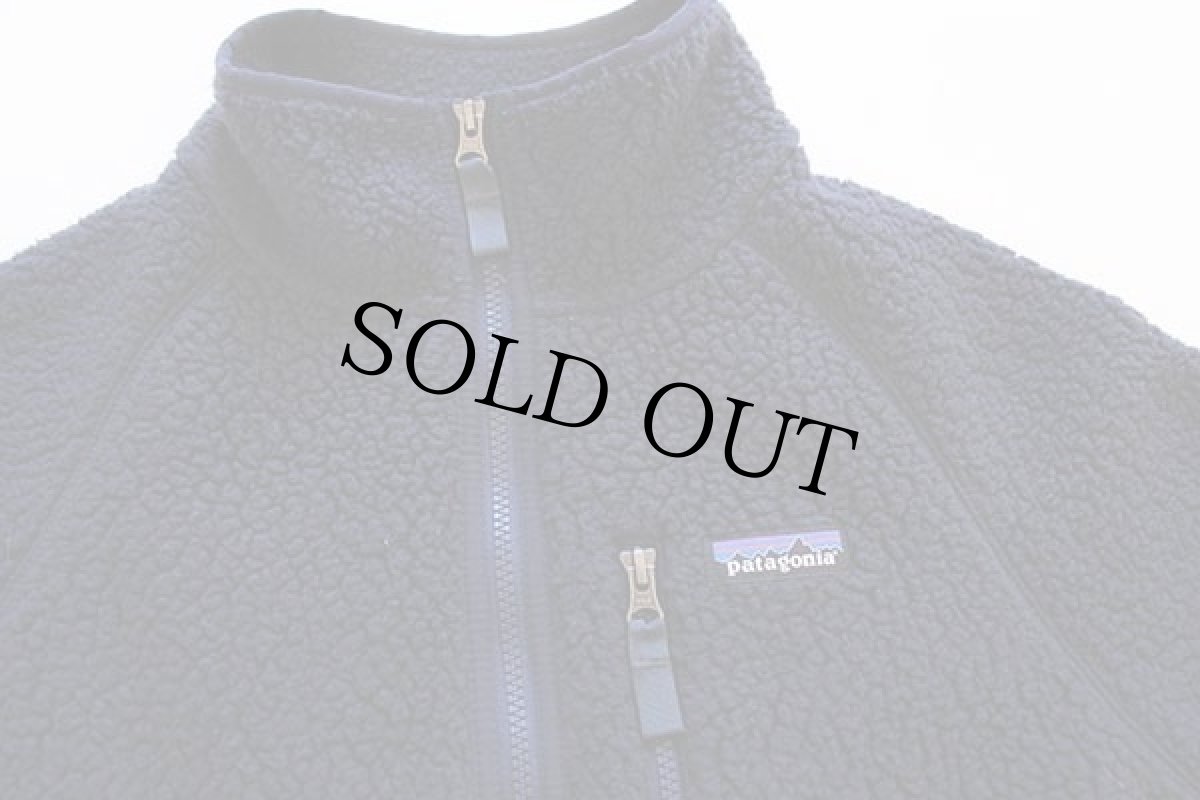画像3: patagoniaパタゴニア レトロ パイル フリースジャケット ネイビーブルー L (3)