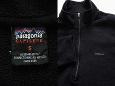 画像3: patagoniaパタゴニア CAPILENEキャプリーン ハイネック ハーフジップ インナー フリース 黒 S (3)