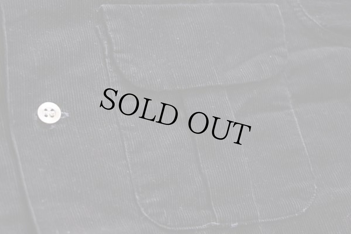 画像7: 50s SEARS Pilgrimピルグリム 無地 コーデュロイシャツ 黒 S (7)