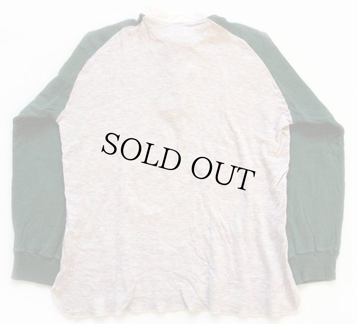 画像3: 80s duofold ツートン ヘンリーネック 2レイヤー アンダーシャツ オートミール×緑 L (3)