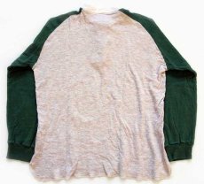 画像3: 80s duofold ツートン ヘンリーネック 2レイヤー アンダーシャツ オートミール×緑 L (3)