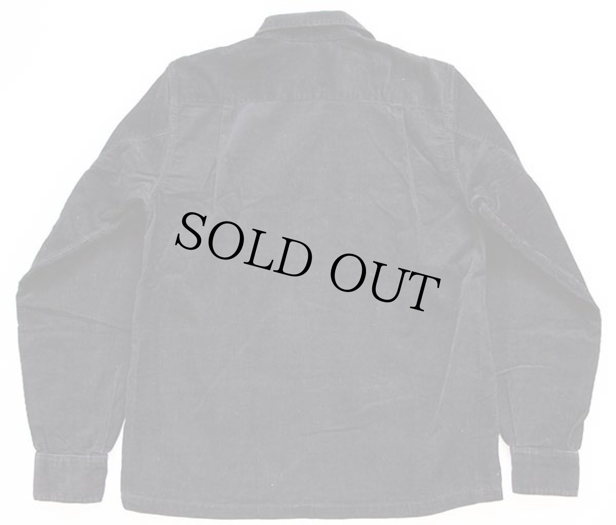 画像2: 50s SEARS Pilgrimピルグリム 無地 コーデュロイシャツ 黒 S (2)