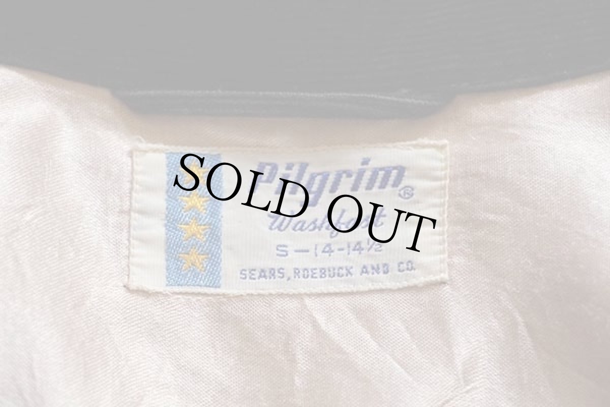 画像5: 50s SEARS Pilgrimピルグリム 無地 コーデュロイシャツ 黒 S (5)