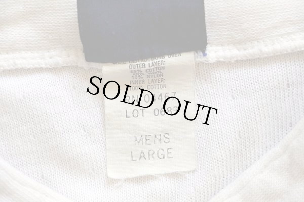 画像5: 80s duofold ツートン ヘンリーネック 2レイヤー アンダーシャツ オートミール×緑 L (5)