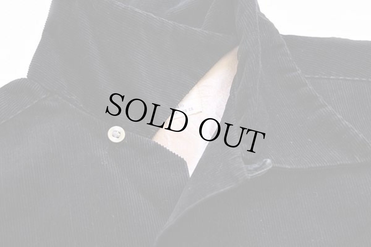 画像4: 50s SEARS Pilgrimピルグリム 無地 コーデュロイシャツ 黒 S (4)