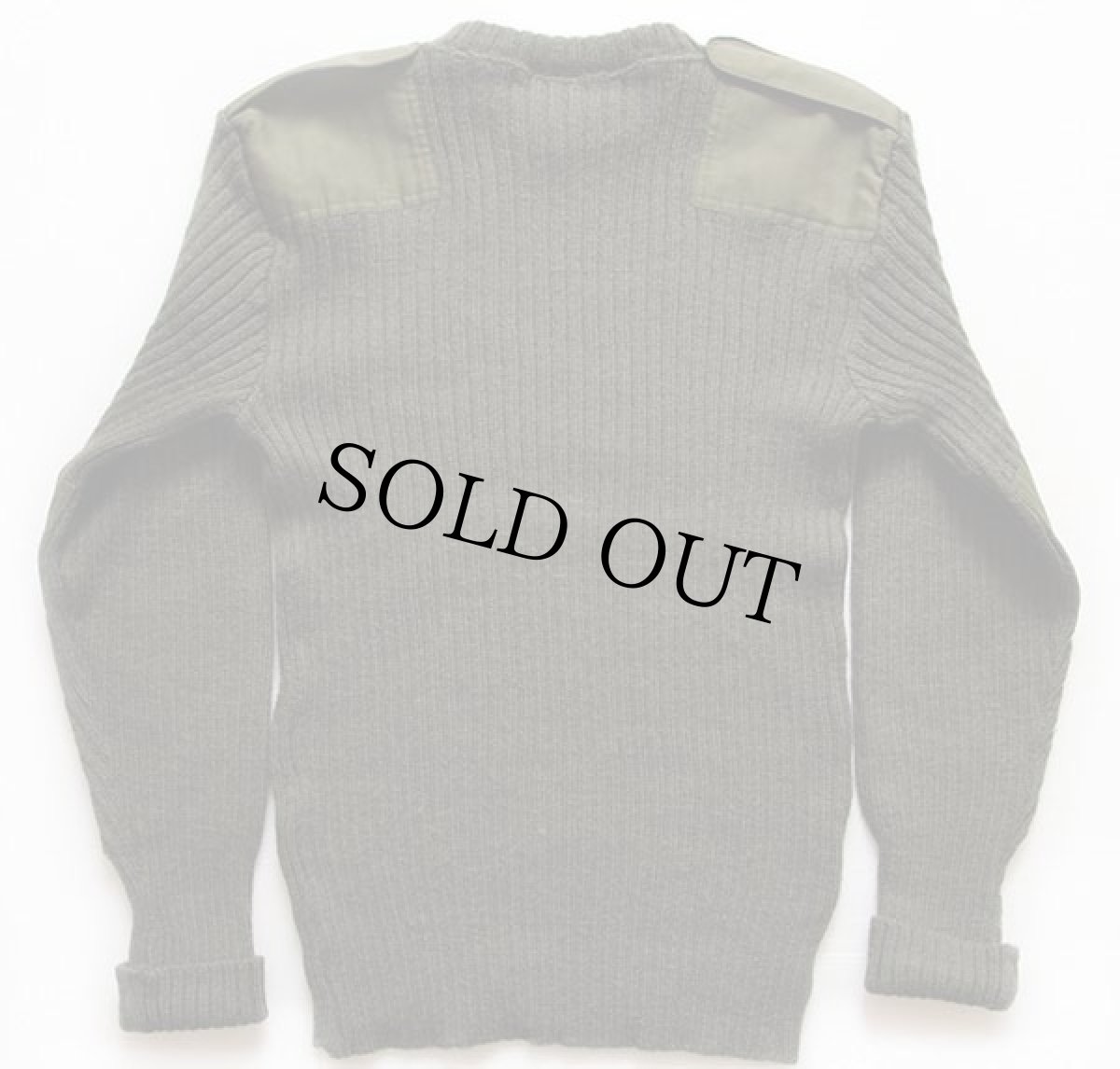 画像2: 英国製 ウールニット コマンドセーター オリーブドラブ 106cm (2)