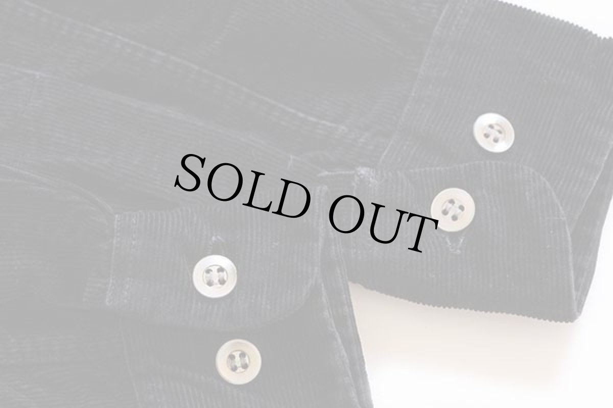 画像6: 50s SEARS Pilgrimピルグリム 無地 コーデュロイシャツ 黒 S (6)