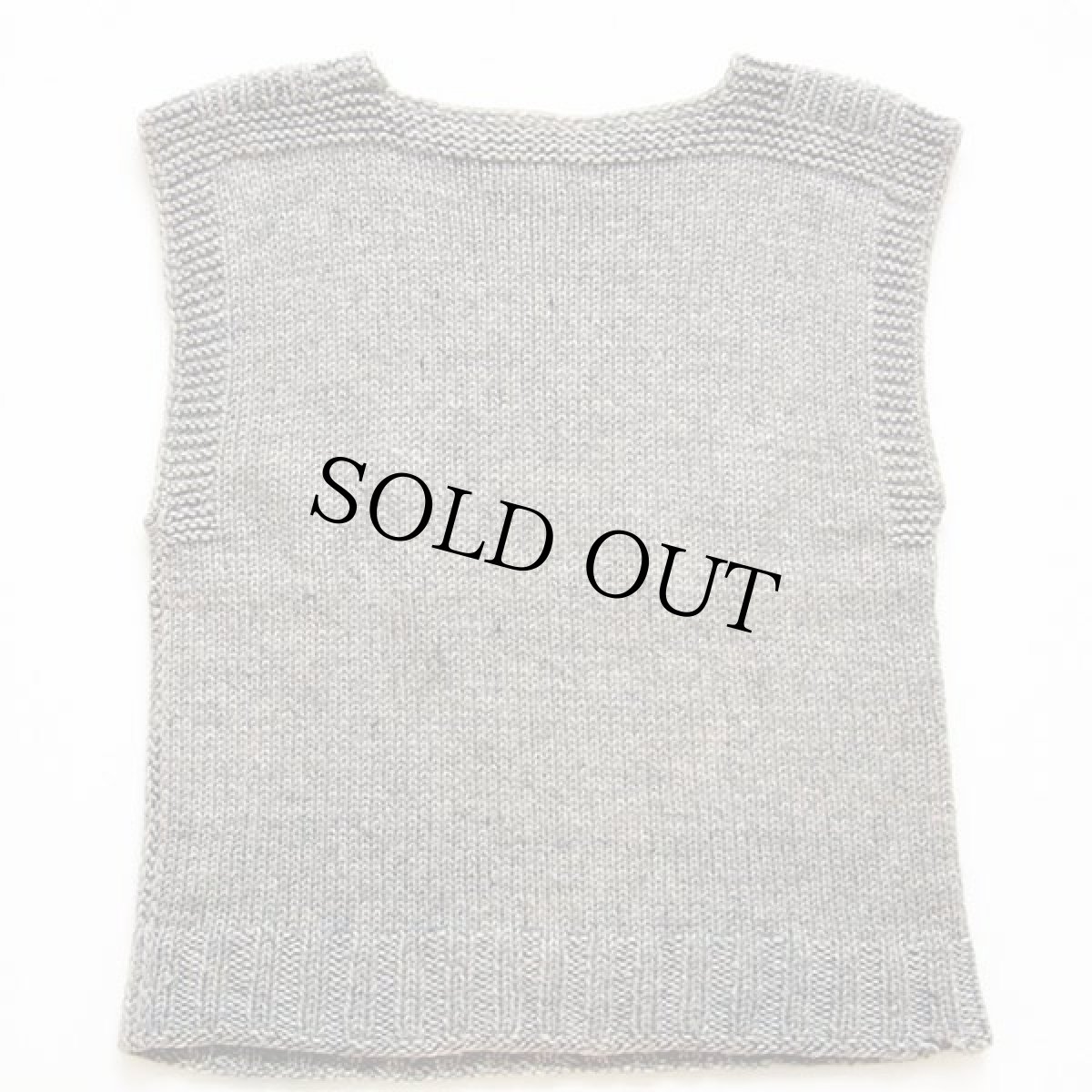 画像2: ビンテージ AMERICAN RED CROSS ウールニット ベスト セーター グレー (2)