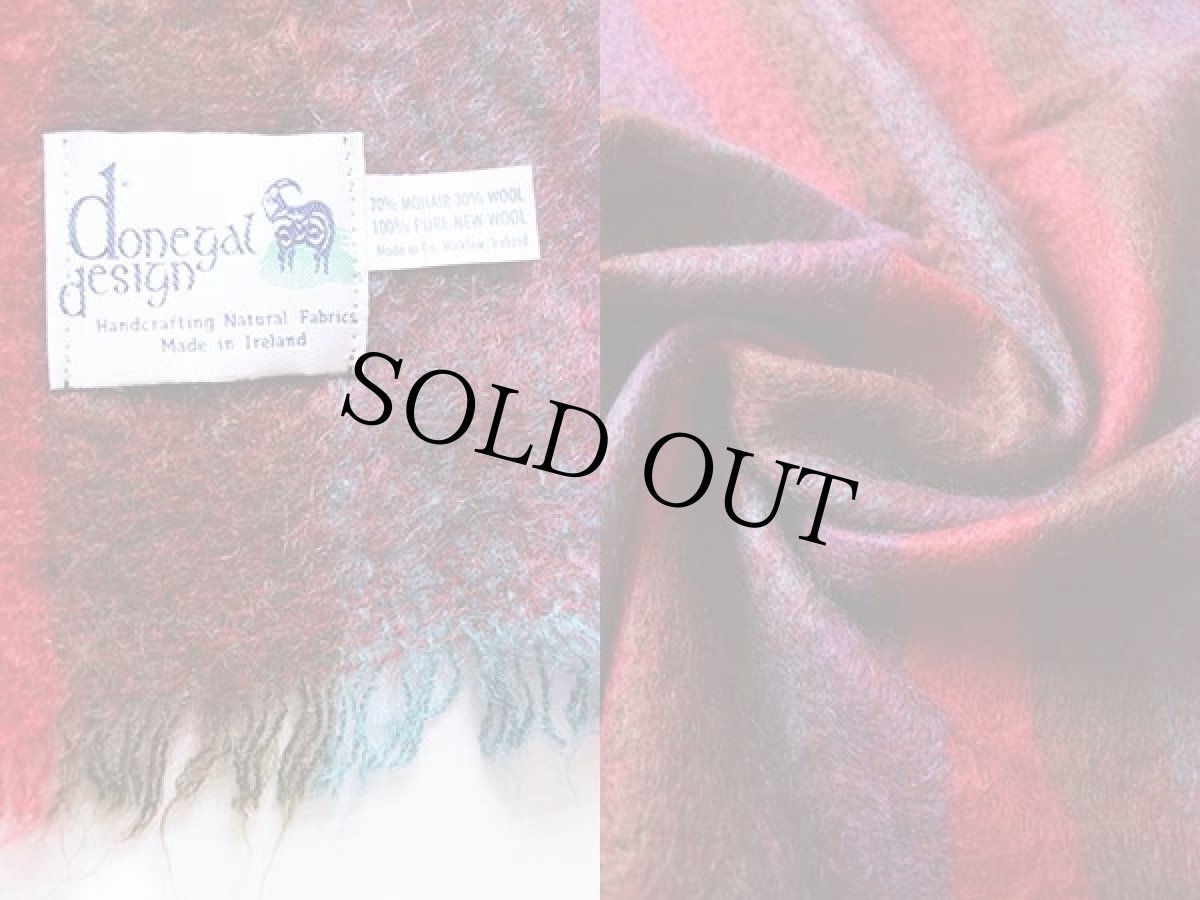 画像3: アイルランド製 donegal design ストライプ モヘヤ パイル ブランケット★ひざ掛け (3)