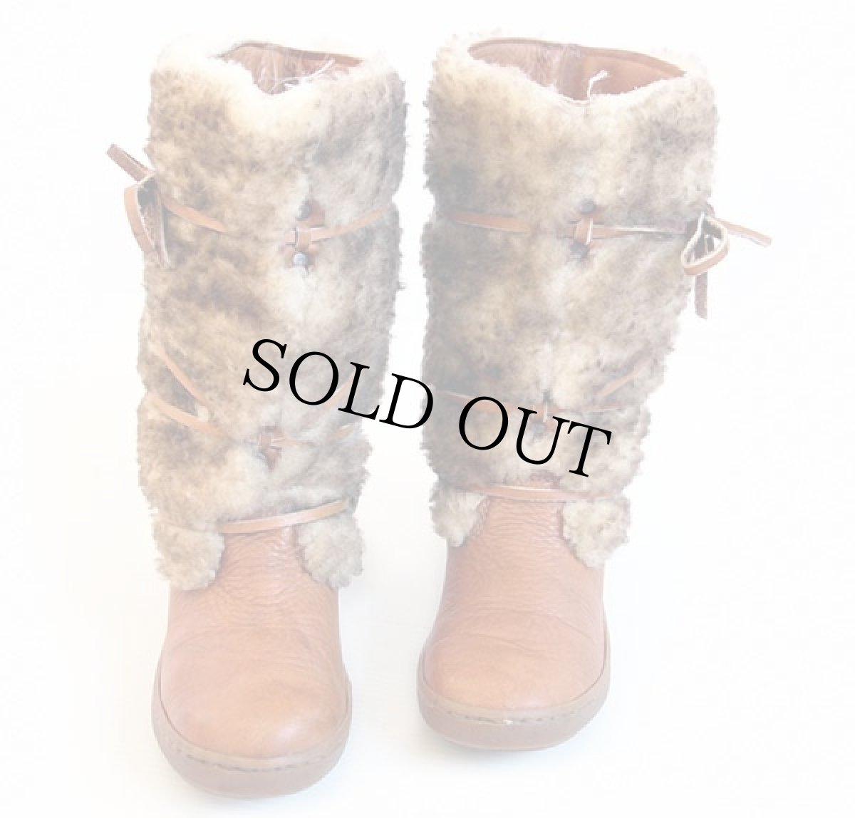 画像2: 70s Bates Floaters ボアライナー リアル ムートンブーツ 6.5M (2)