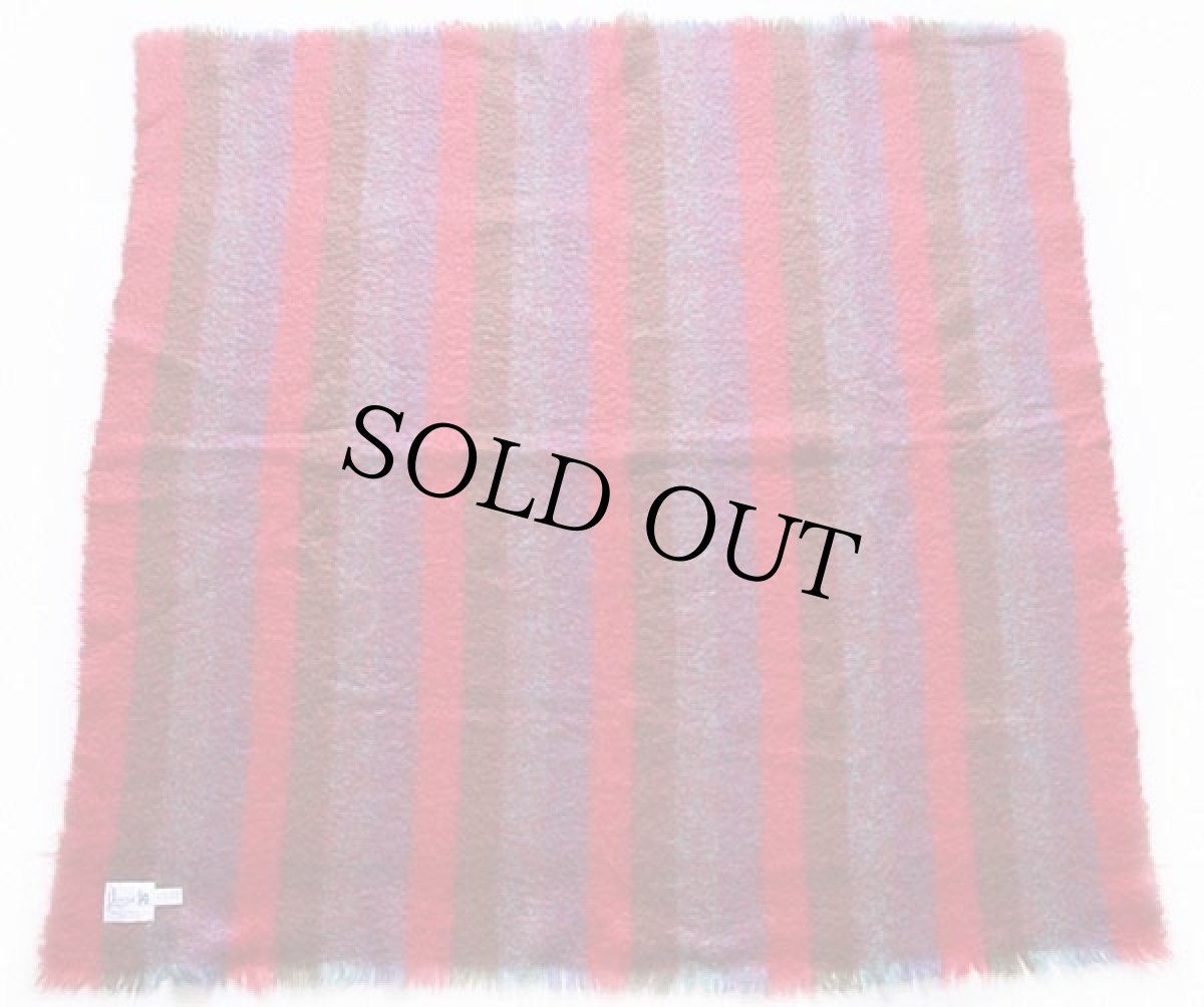 画像2: アイルランド製 donegal design ストライプ モヘヤ パイル ブランケット★ひざ掛け (2)