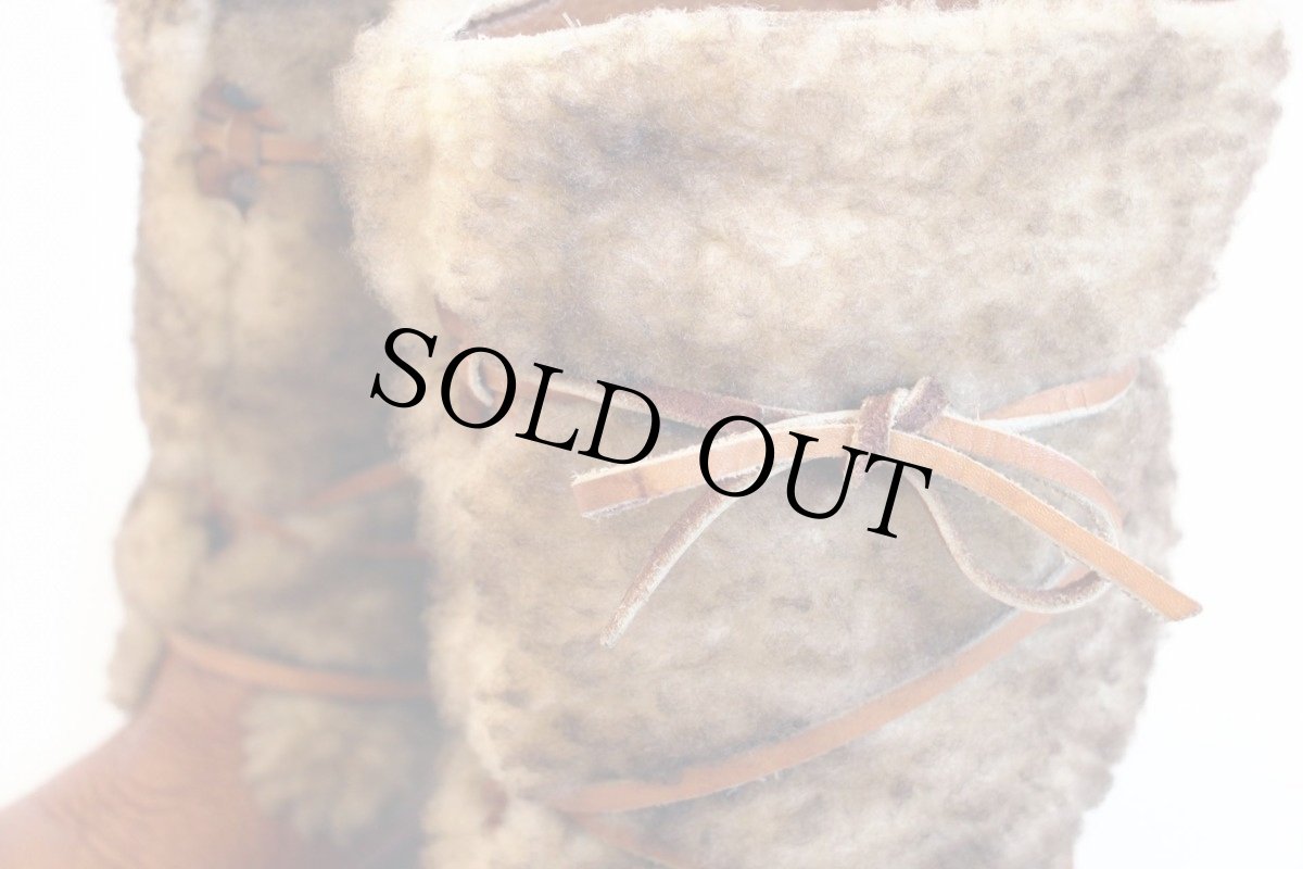 画像4: 70s Bates Floaters ボアライナー リアル ムートンブーツ 6.5M (4)