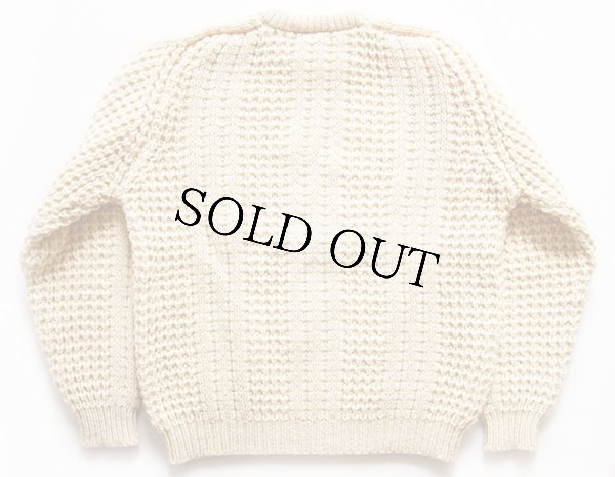 画像2: アイルランド製 gaeltarra ケーブル編み ウール ハンドニット セーター ナチュラル 42★フィッシャーマン (2)