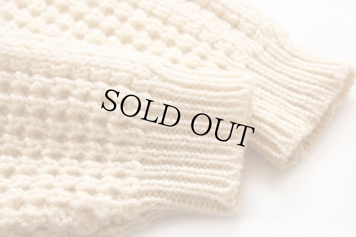 画像6: アイルランド製 gaeltarra ケーブル編み ウール ハンドニット セーター ナチュラル 42★フィッシャーマン (6)