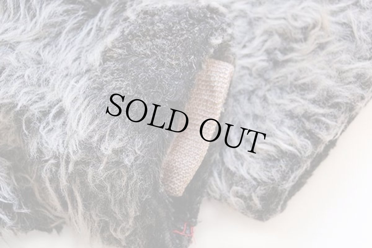 画像5: 60s deep pile borg fabric キルティングライナー フェイクファーコート M (5)