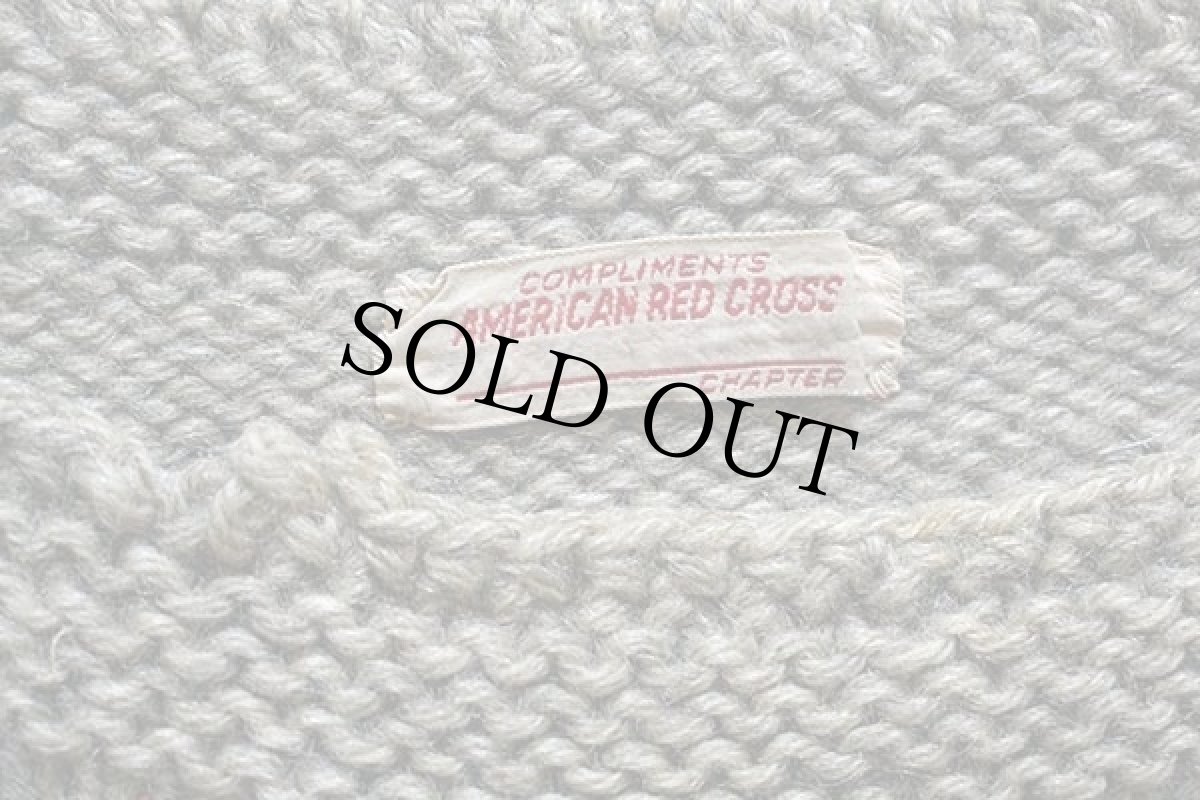 画像4: ビンテージ AMERICAN RED CROSS ウールニット ベスト セーター グレー (4)