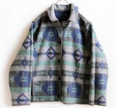 画像3: Woolrichウールリッチ フォークロア柄 リバーシブル ウール ラグジャケット W-XL (3)