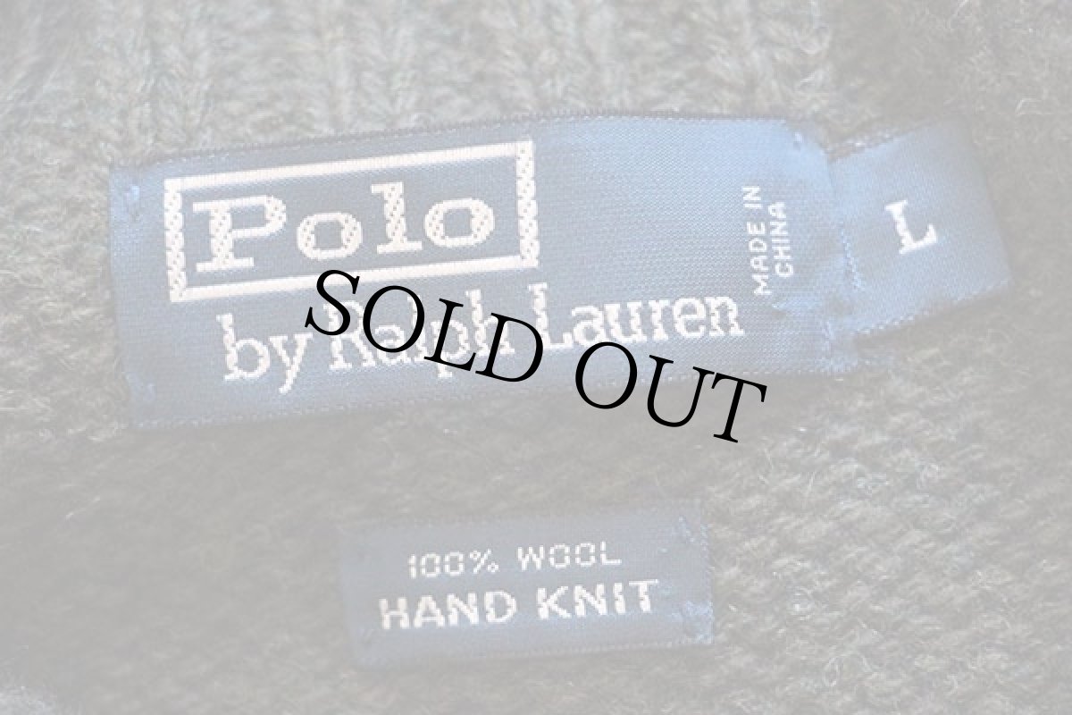 画像4: ポロ ラルフローレン 鹿柄 ノルディック柄 ハイネック ウール ハンドニット セーター L (4)