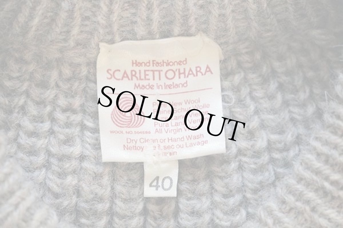 画像4: アイルランド製 SCARLETT O'HARA ローゲージ ウール ハンドニット セーター 40 (4)
