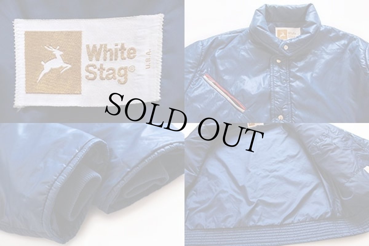 画像3: 70s White Stag 中綿入り ナイロンジャケット 青紺 (3)