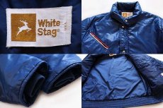 画像3: 70s White Stag 中綿入り ナイロンジャケット 青紺 (3)