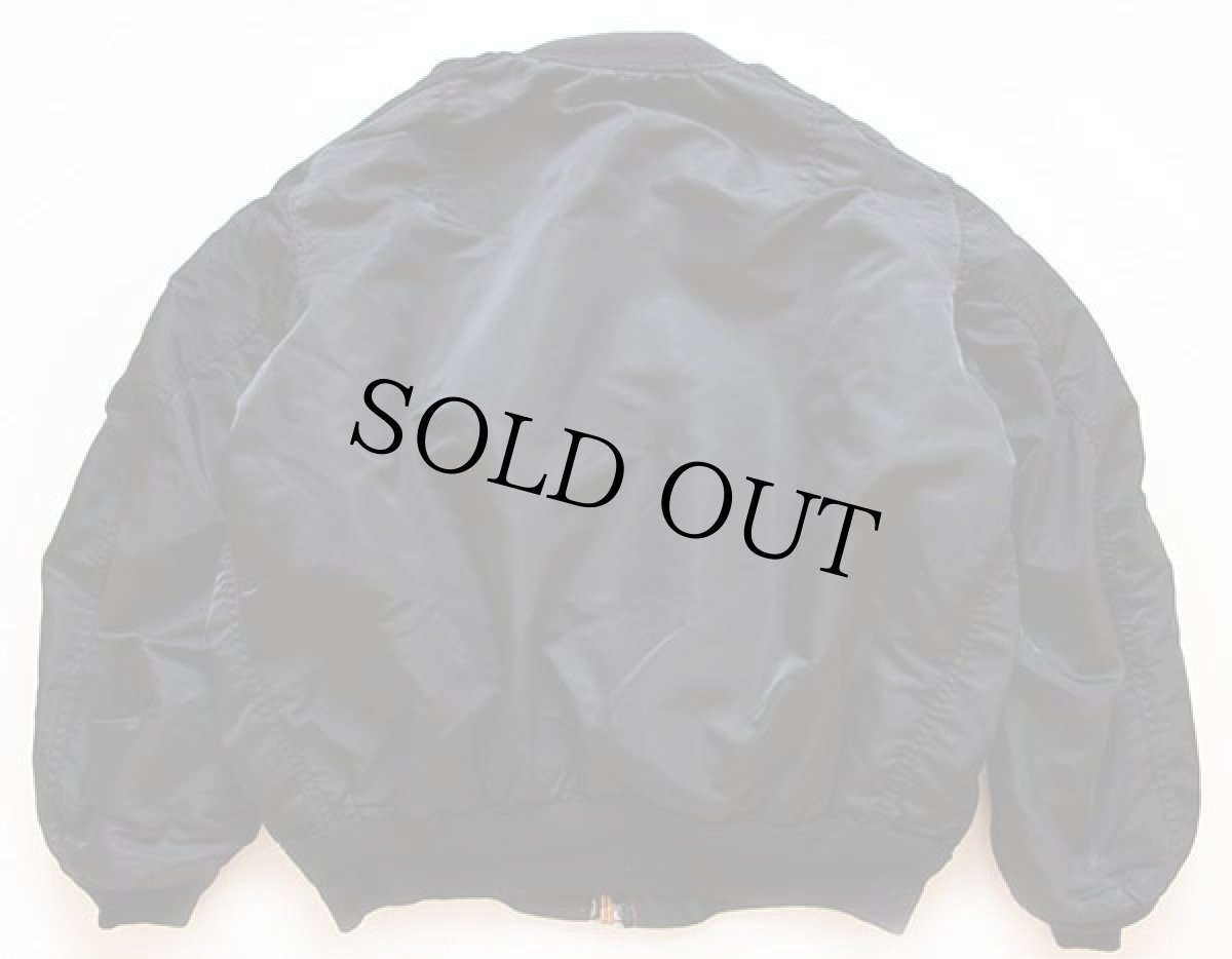 画像2: 90s USA製 GOLDEN MFG MA-1 フライトジャケット 黒 XL (2)