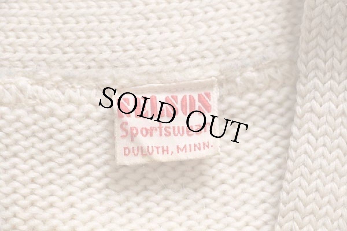 画像4: 40s NELSON ウールニット レタードカーディガン クリーム (4)