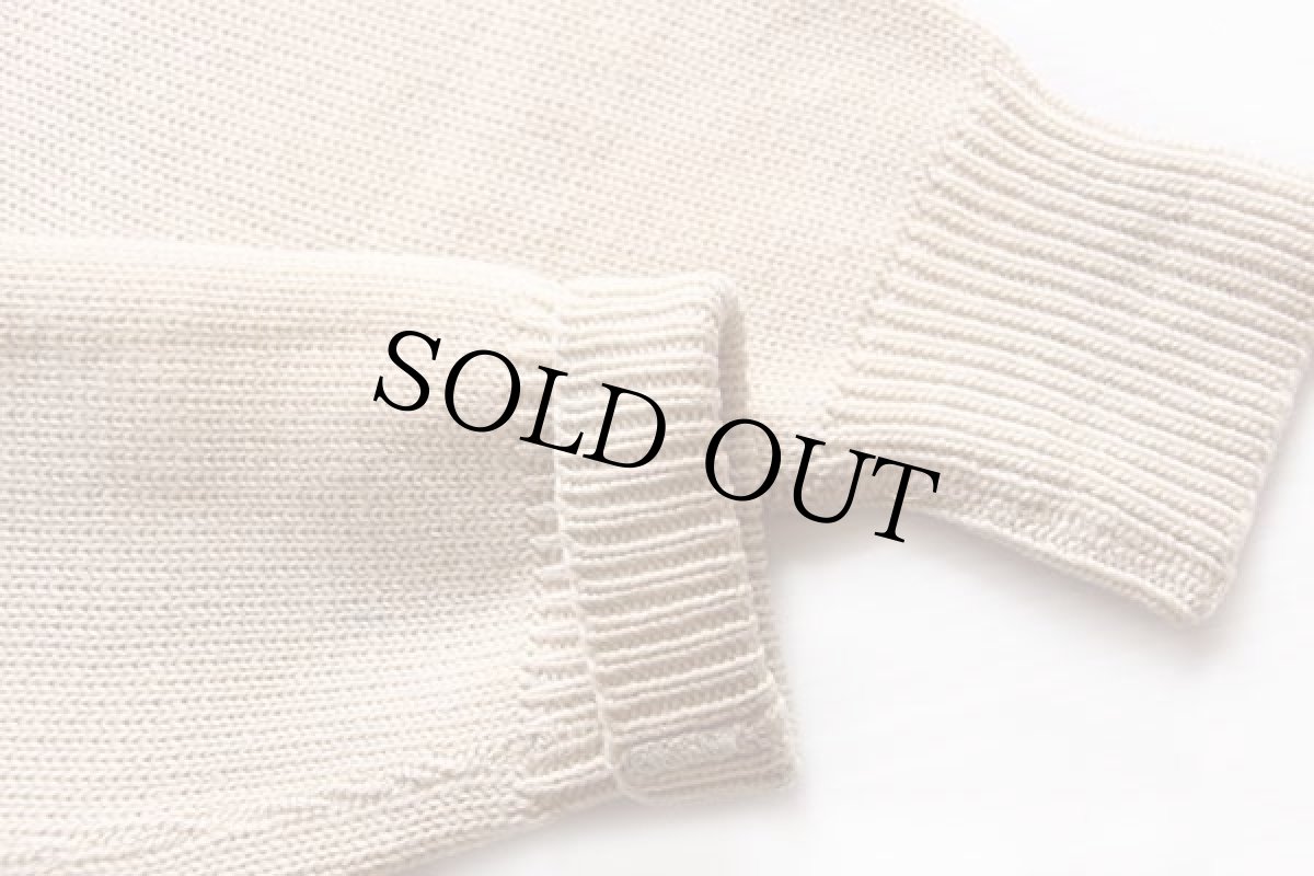 画像6: 40s NELSON ウールニット レタードカーディガン クリーム (6)