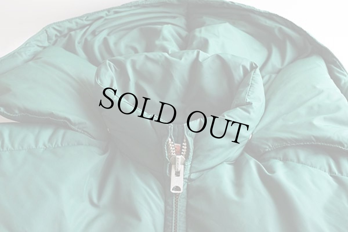 画像9: 70s Comfy フード付き ダウンジャケット 緑 S★パーカー (9)