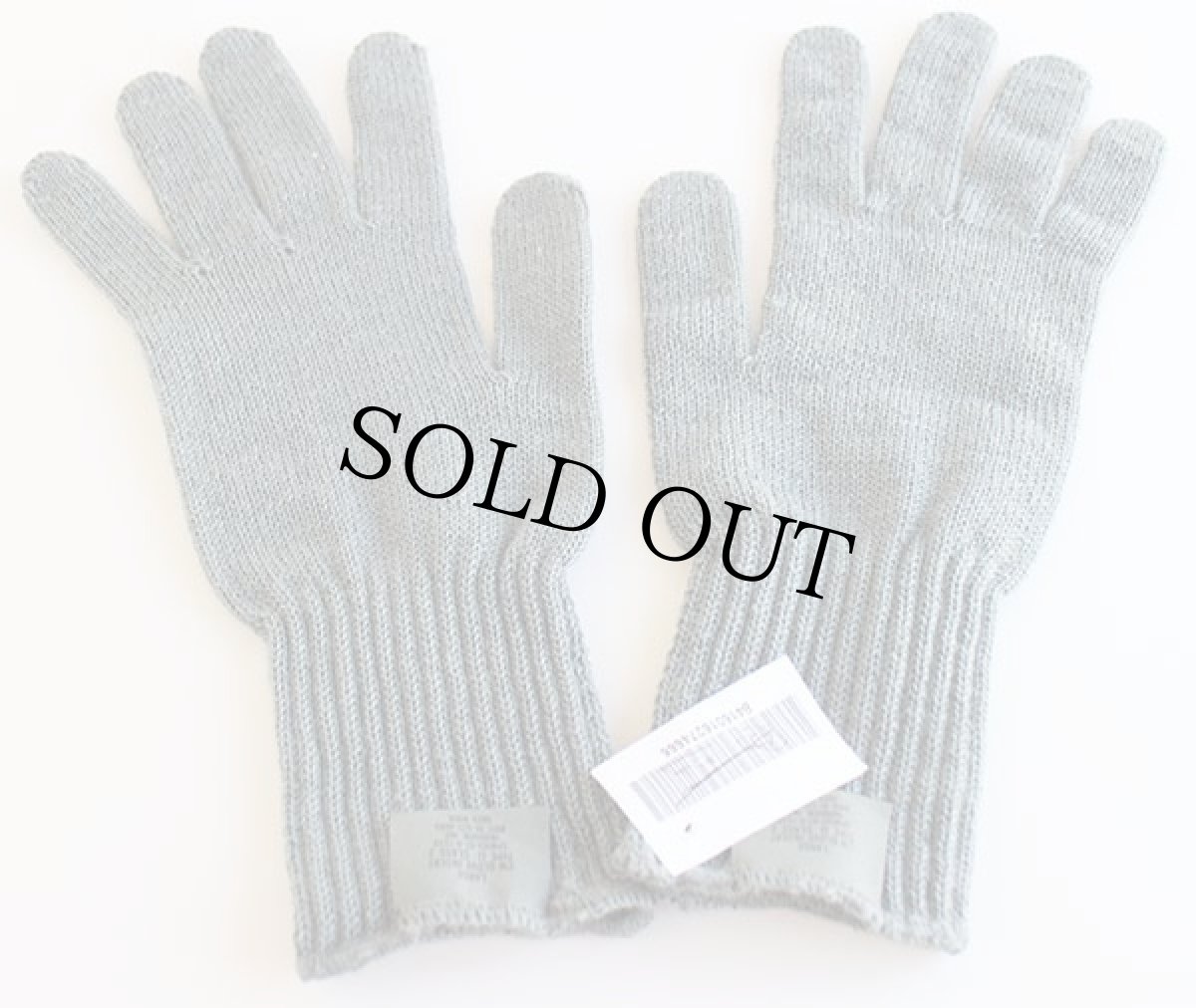 画像2: デッドストック★00s 米軍 ウールニット グローブ グレー L★手袋 (2)