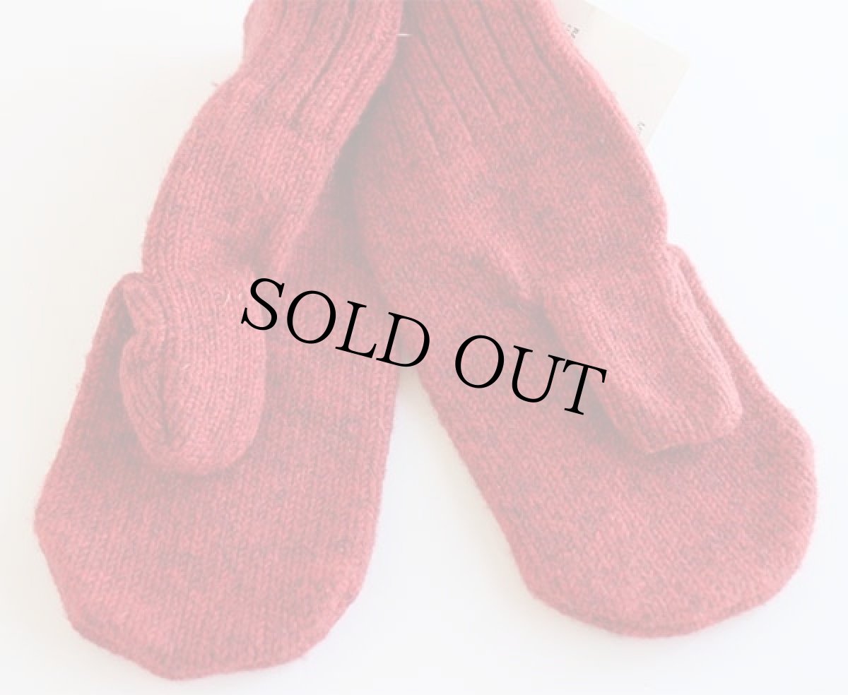 画像3: デッドストック★80s USA製 Wigwam RAGG MITT ウールニット ミトン グローブ 杢レッド M★手袋 (3)