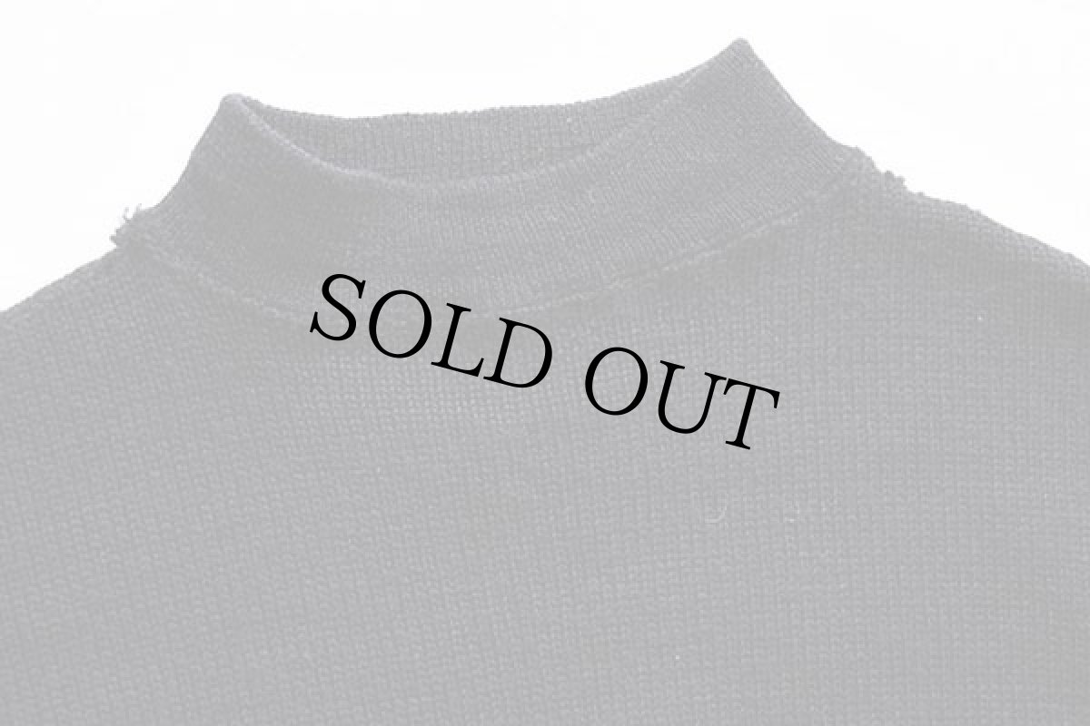 画像4: 40s 米軍 U.S.NAVY ハイネック ウールニット ゴブセーター 濃紺 (4)