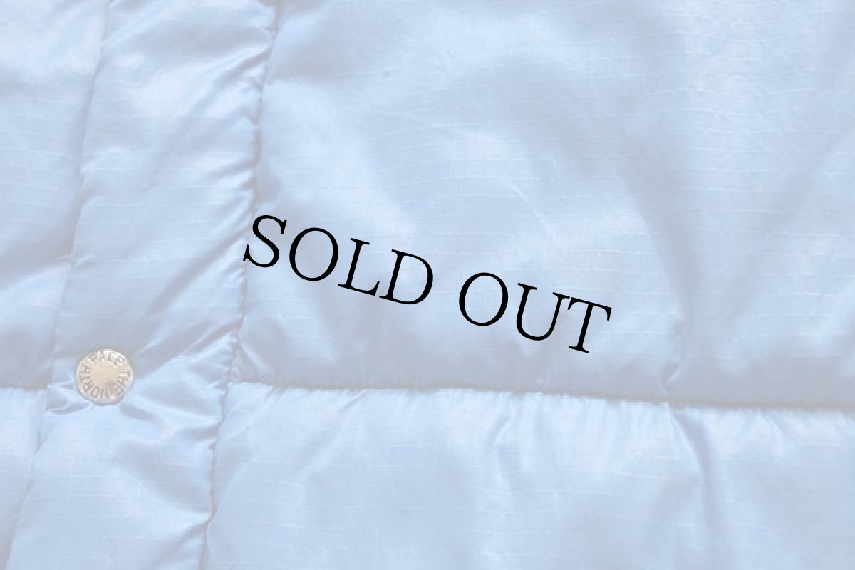 画像8: 70s THE NORTH FACEノースフェイス 茶タグ フード付き 中綿入り ナイロンジャケット 青 (8)