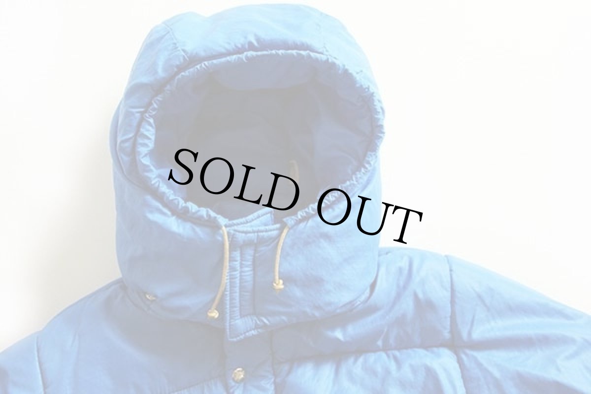 画像3: 70s THE NORTH FACEノースフェイス 茶タグ フード付き 中綿入り ナイロンジャケット 青 (3)