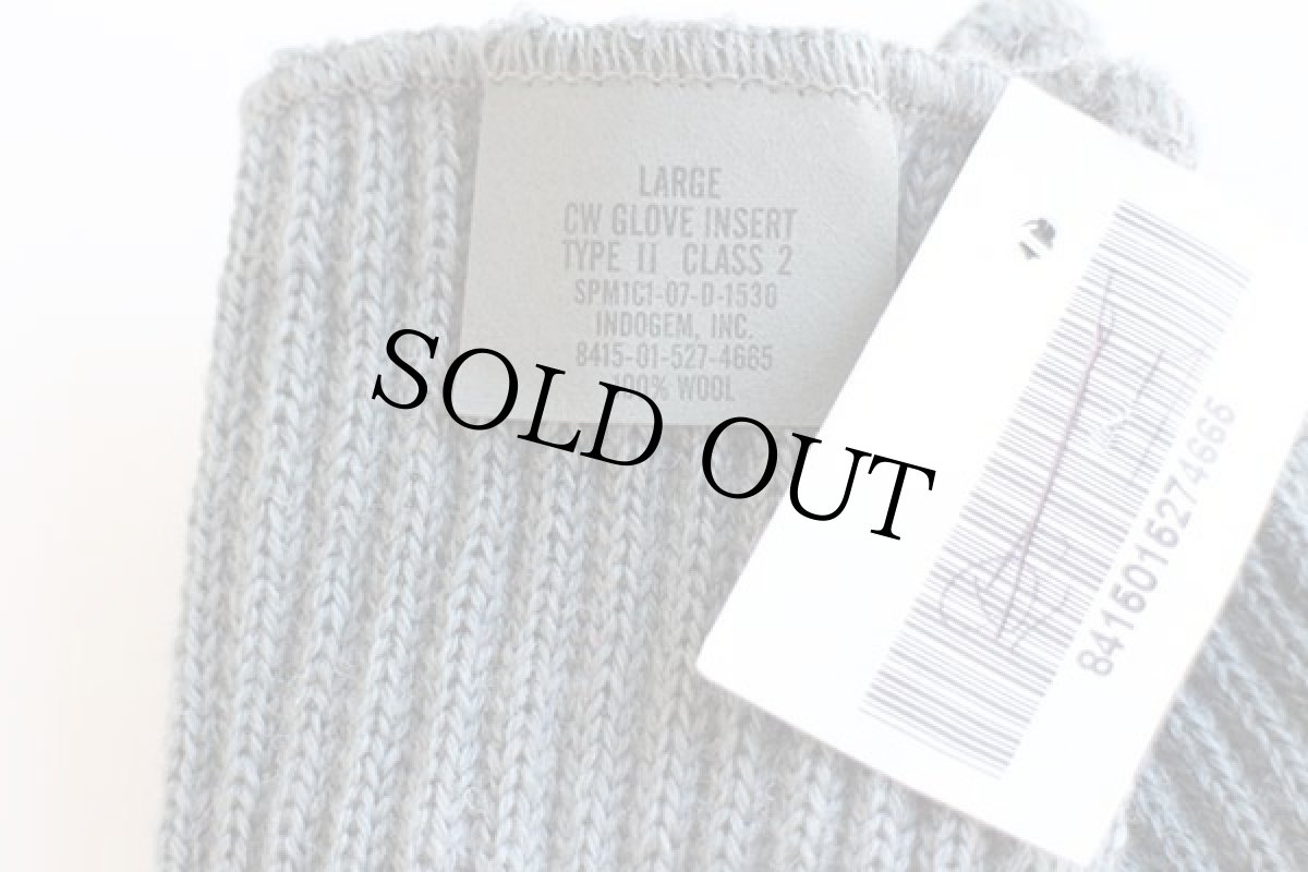 画像4: デッドストック★00s 米軍 ウールニット グローブ グレー L★手袋 (4)