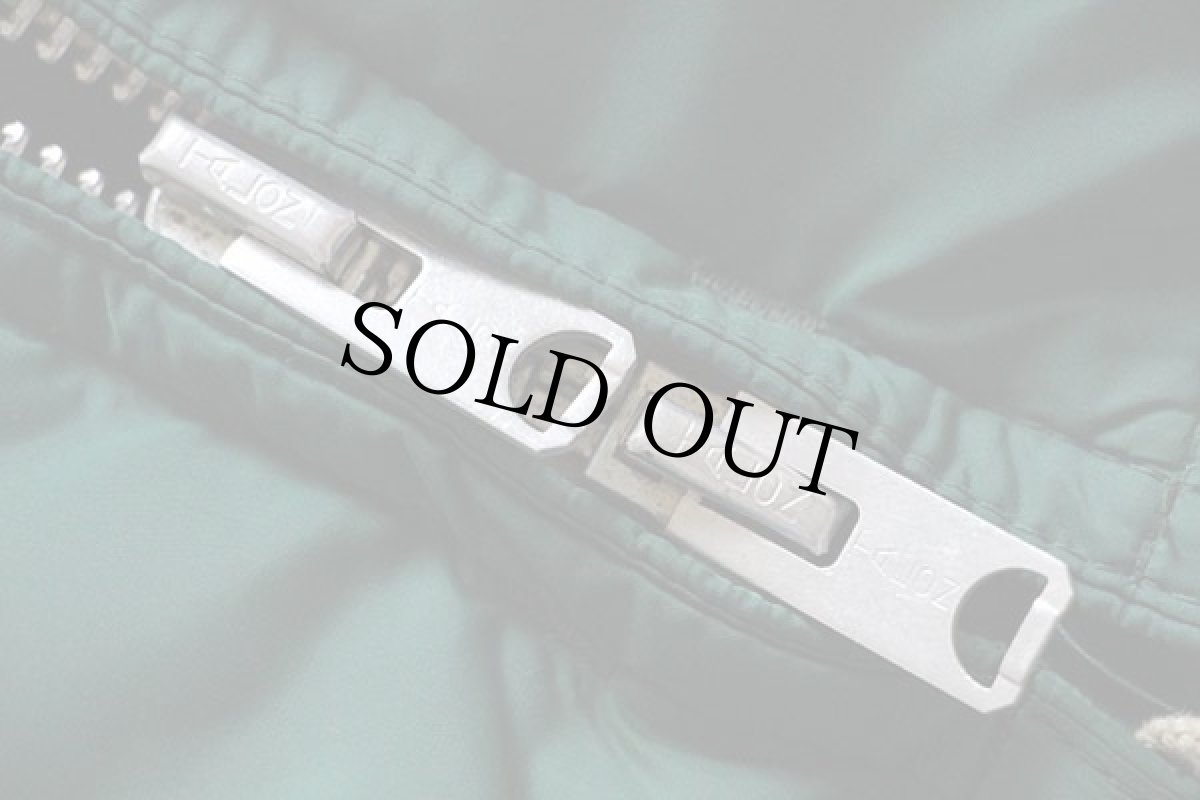 画像5: 70s Comfy フード付き ダウンジャケット 緑 S★パーカー (5)